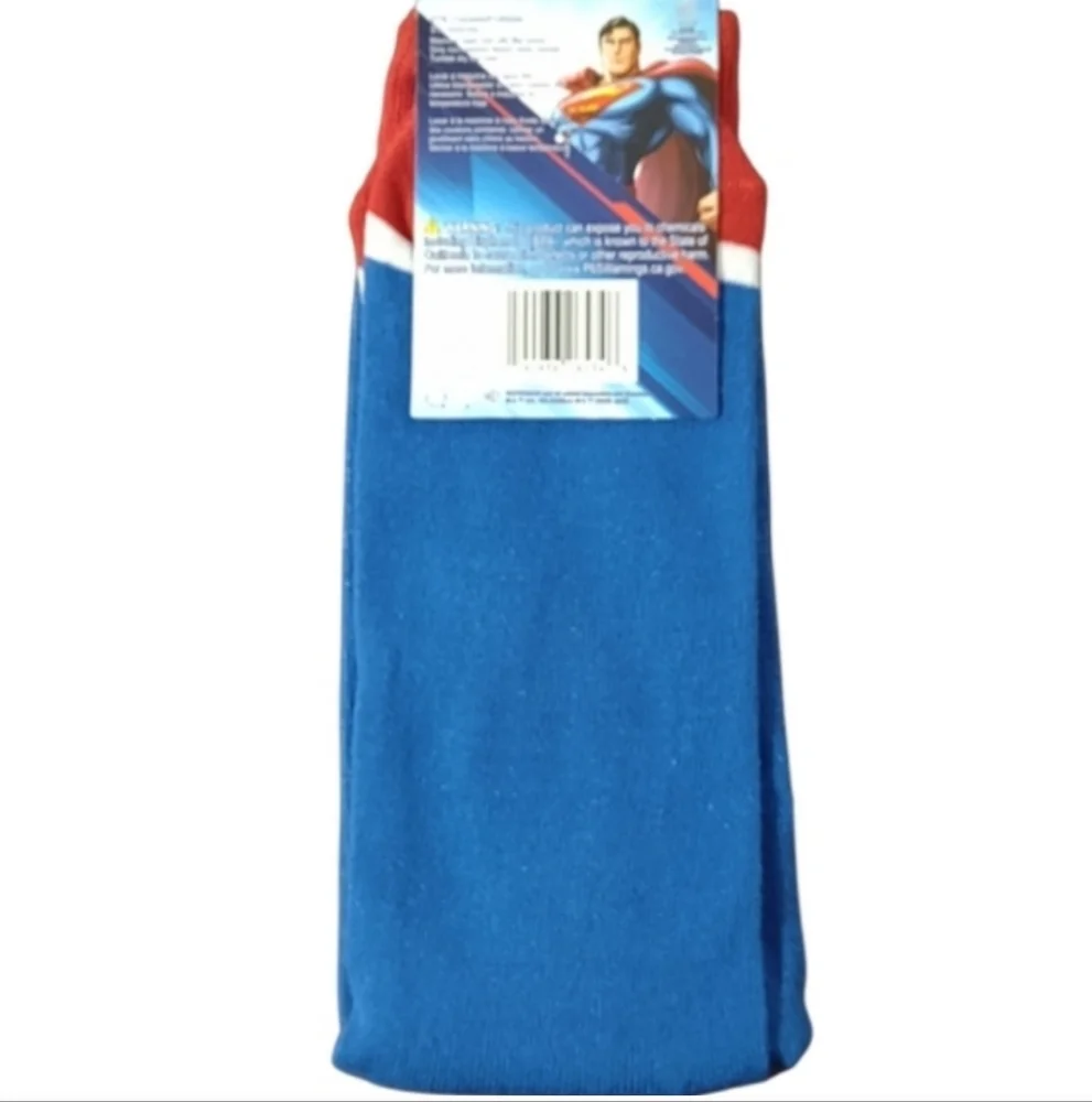 DC Comics Superman Logo Blue and Red Socks Casual Novelty Bundle And Save